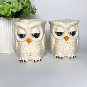 Vintage Sleepy Owl Salt and Pepper Shakers